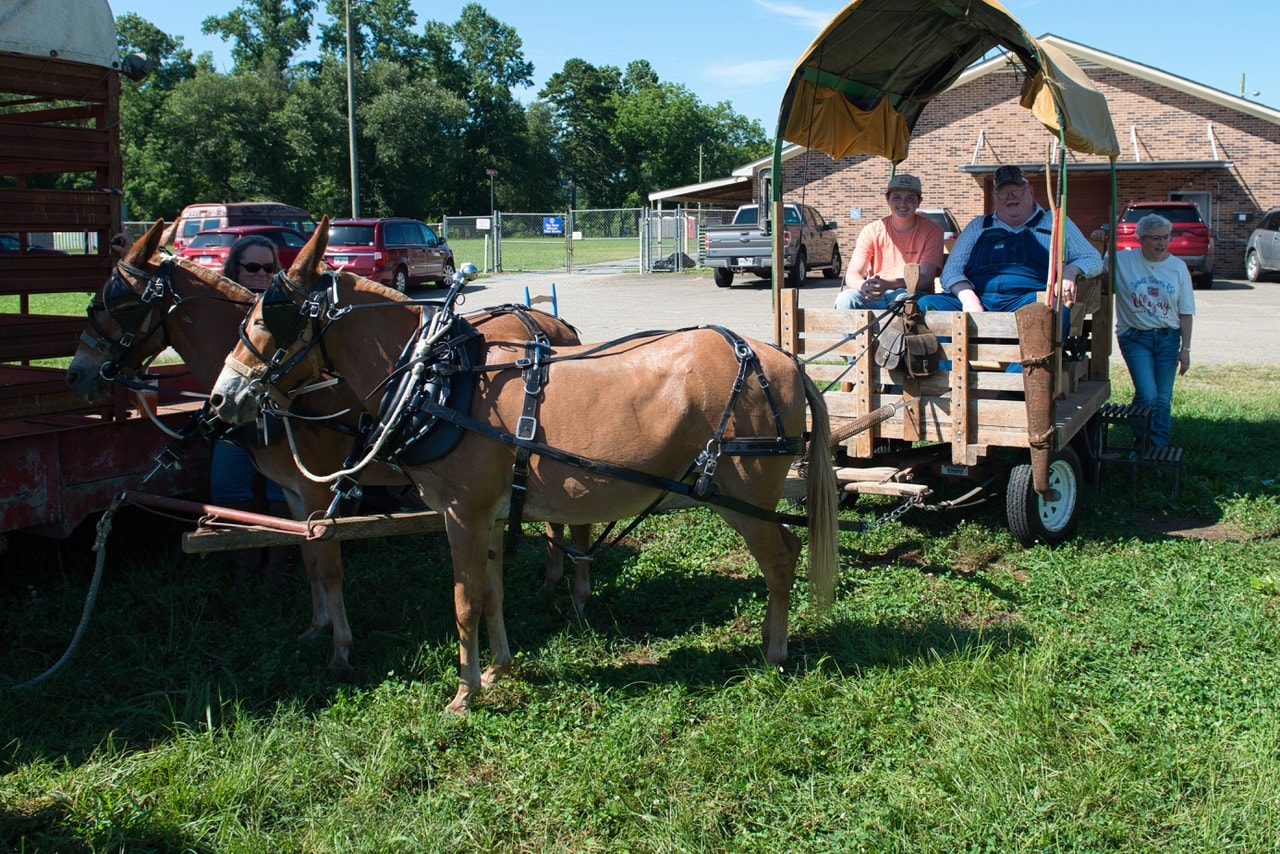 Wagon ride at Special Friends event
